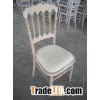 Washed White Wood Wedding Napoleon Chair