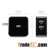 wholesale intelligent foldable dual port travel wall cell phone charger for HTC/iPhone6s