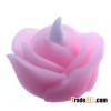 Pink wax Rose candle