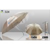 Manual Folding Umbrella with Satin Fabric,10 Ribs are Strong