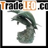 Bronze Dolphins Statue