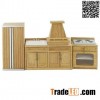 1/12 dollhouse wooden craft miniature furniture kitchen set