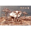 bronze elephant relief sculpture