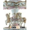Good quality angel pink blue carousel Sky City Music Box Fre