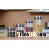 4pcs of clear round wholesale glass mason jars with s/s lid