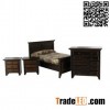 1/12 scale dollhouse wooden miniature furniture walnut bedro