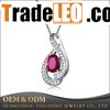 New Design 925 sterling silver plated Ruby pendant