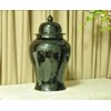 black colored glaze porcelain general jar