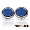 Round Metal Crystal Compact Mirror