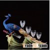 peacock wine rack