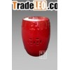 red colored glaze porcelain cool stool