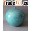 blue colored glaze porcelain jar