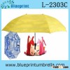 23''Bright Color Aluminum Couple Umbrella with Sky Printing