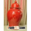 red colored glaze porcelain general jar