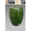 green colored glaze porcelan cool stool