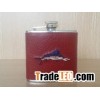 5oz Stainless Steel Leather Hip Flask at Cheaper Price