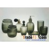 Glass bathroom set