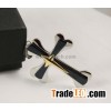 Wholesale Cross Pendant with Plated Black
