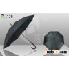 Promotion straight auto bended wooden handle umbrella 139