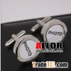 Stainless steel photo frame cufflink wholesale