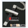 Stainless steel cross pendant necklace