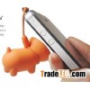 pig shape cellphone holder with Headphone plug