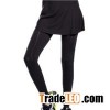 Ladies Fake Two Sports Trousers Quick-drying Fitness Pants Yoga Exercise Solid Color Flaring Skirts 