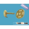 Factory-supplied Brass Butterfly cltuches for Badge