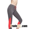 Patchwork Seam Draw String Belt Lady Fashion All-matched Exercise Sports Fast-drying Pants Elastic S