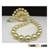 Natural Golden South Sea Pearl Necklace 9.0-11.0 mm 18"