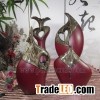modern woodgrain glazed ceramic vase