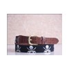 Needlepoint belts on alligator leather