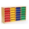 High quality 24 grids storage cabinet solid wooden furniture