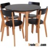 round dining table and chairs of 4