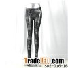 SD2-16-016 Black Low-waist Sliver Slim Leggings