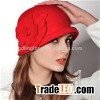 hot selling in Russan felt flower decoration croche hat FW132001