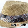 Custom Made Straw Fedora Hat