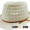 Fedora Wide Brim Straw Hat