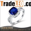 Elegant Design 925 Sterling Silver Blue Sapphire Ring