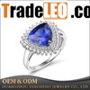 Retro Trillion Shape Blue Sapphire 925 Sterling silver Ring