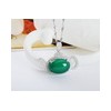 S925 Platinum Plated agate pendant