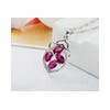 S925 Sterling Silver Platinum Plated  Spinel Pendant