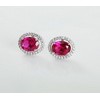 S925 Sterling Silver Platinum Plated  Spinel Earring