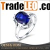 Wholesale Jewelry Lab Blue sapphire 925 Silver Ring