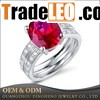 Fashion Jewelry Ruby Stone Zircon 925 sterling silver Ring