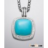 David Yurman Pendant  17mm Turquoise Albion Enhancer