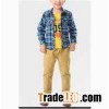 Boy's white short sleeve shirt with bow tie