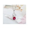 Charming Sterling Silver Platinum Plated  Spinel Pendant