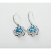 S925 Sterling Silver Platinum Plated  Spinel Drop Earring