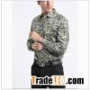 Men's long sleeve camouflage print shirt